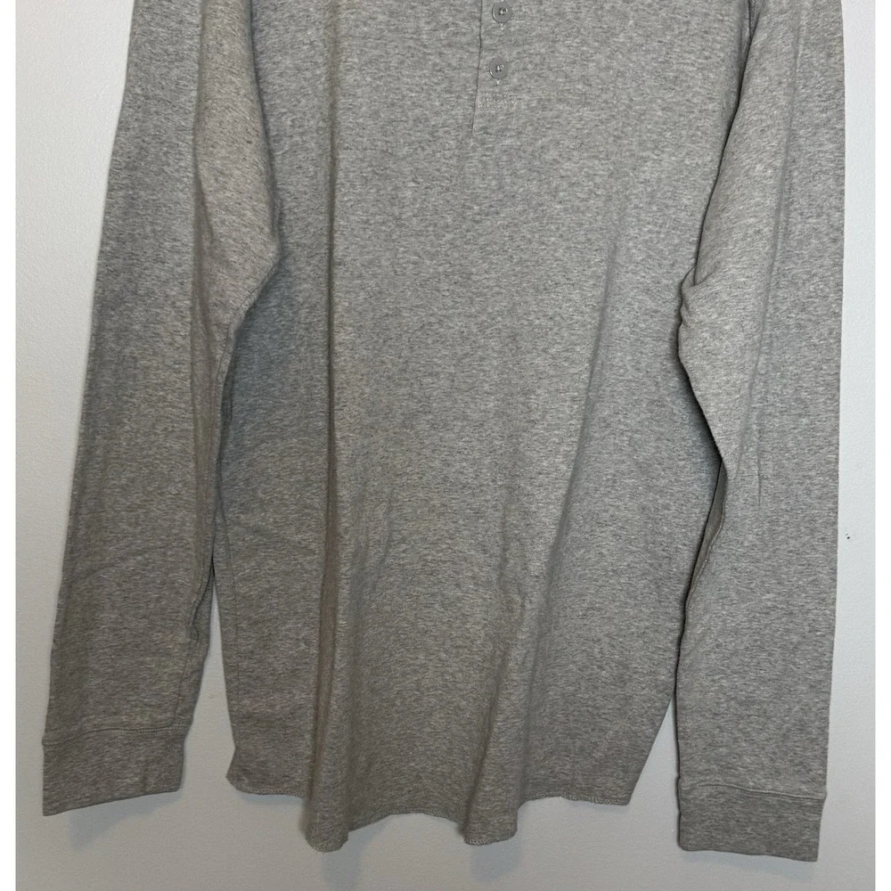 Levi's Long Sleeve Henley T-Shirt Men's Size 2XL Gray Camping Hiking Soft Cotton